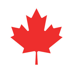 Wall Mural - canadian maple leaf vector icon, red vector illustration, canada vector symbol clip art