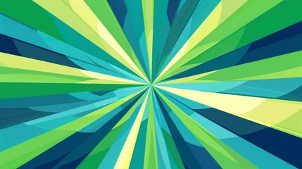 Wall Mural - Abstract background with geometric pattern in sunburst style with thick lines. Illustration of bright colors and solid shapes in graphic design.