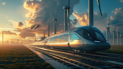 Electric train, a concept of renewable energy