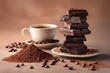 Luxurious Chocolate Stack with Espresso, Coffee Lover's Dream