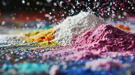 Colorful powder splash explosion dust paint wallpaper background