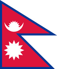 Canvas Print - Nepal vector flag in official colors and 3:2 aspect ratio.