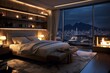 Layered Illumination: Luxury Penthouse Bedroom Decor with Ambient Lighting Vibe
