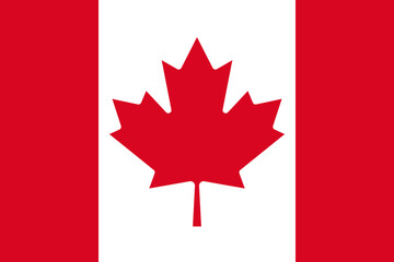 Canvas Print - Canada vector flag in official colors and 3:2 aspect ratio.