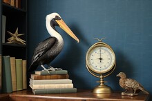 Nautical Pelican Statue: Coastal Bird Inspired Study Room Decor