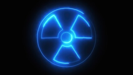 Bright radioactive sign. Computer generated 3d render
