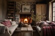 © Michael - Vintage Farmhouse Charm: Cozy Seating and Warm Textiles - Rustic Farmhouse Living Room Ideas