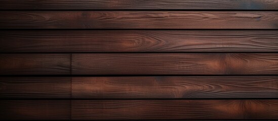 Poster - A dark wood background featuring horizontal blinds, creating a structured and modern visual. The blinds are evenly spaced, adding a touch of sophistication to the overall design.