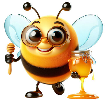 Cute Cartoon Bee Png Sticker Design