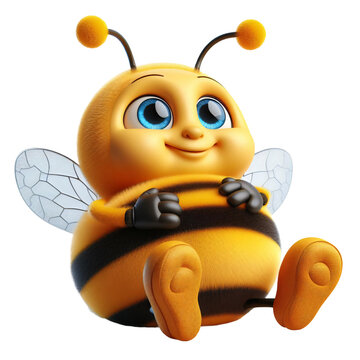 Cute Cartoon Bee Png Sticker Design