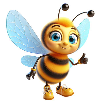 Cute Cartoon Bee Png Sticker Design