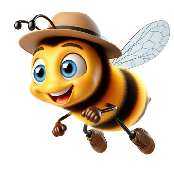 Cute Cartoon Bee Png Sticker Design
