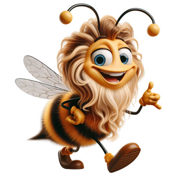 Cute Cartoon Bee Png Sticker Design