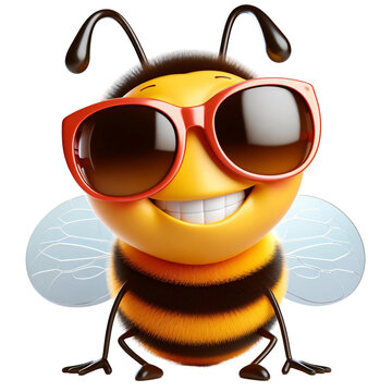 Cute Cartoon Bee Png Sticker Design