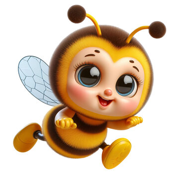 Cute Cartoon Bee Png Sticker Design