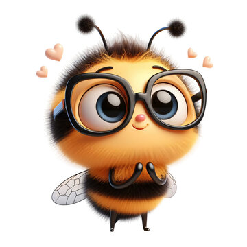 Cute Cartoon Bee Png Sticker Design