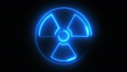 Poster - Bright radioactive sign. Computer generated 3d render