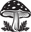 Shroom Symphony Mushroom Icon in Vector Fungi Fables Vector Logo Design with Mushroom Emblem