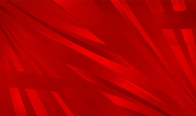 Poster - Abstract background with shiny curvy stripes. Wavy red ribbons backdrop. Modern rounded lines design for poster, banner, cover, brochure, corporate, presentation, website, flyer. Vector EPS10.