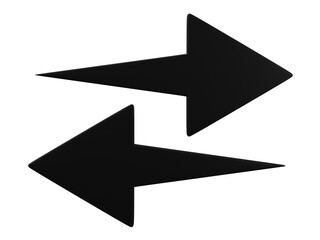 Poster - Arrow pointing isolated on transparent background. 3D Render.