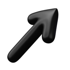 Poster - Arrow pointing isolated on transparent background. 3D Render.