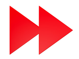 Poster - Red Arrow isolated on transparent background. 3D Render.