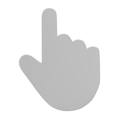 Poster - Hand arrow cursor isolated on transparent background. 3D Render.