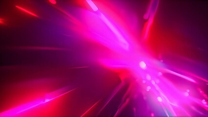 Poster - Purple and Red Light Streaks in the Dark Generative AI