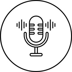 Wall Mural - Microphone Icon