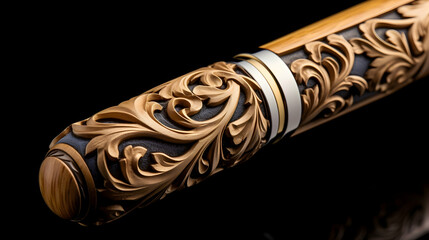 Carvers gouge crafting ornate patterns