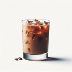 A glass of iced coffee