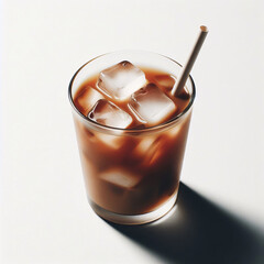 A glass of iced coffee