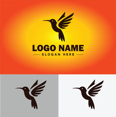 Wall Mural - hummingbird logo vector art icon graphics for company brand business icon hummingbird logo template