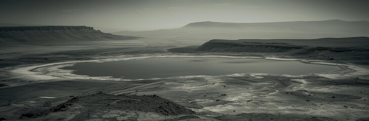 Canvas Print - Serene Desert Landscape at Twilight