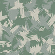 Fashion urban camouflage, modern design. Hand drawn camo with brush strokes. Grunge wing pattern. Green and black background. Textile printing. Vector seamless abstract texture