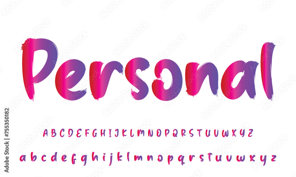 handwritten calligraphy font. Vector alphabet. Hand drawn letters Stock ...