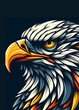 american eagle head with wings