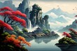 a landscape painting, Chinese style, mood landscape painting