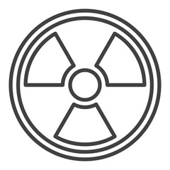 Poster - Radiation or Renewable Nuclear Energy vector thin line icon or symbol