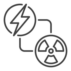 Poster - Radiation and Nuclear Energy vector thin line icon or symbol