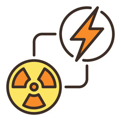 Poster - Renewable Nuclear Energy vector colored icon or design element