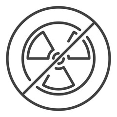 Poster - Vector Stop Radiation No Allowed icon or sign in thin line style