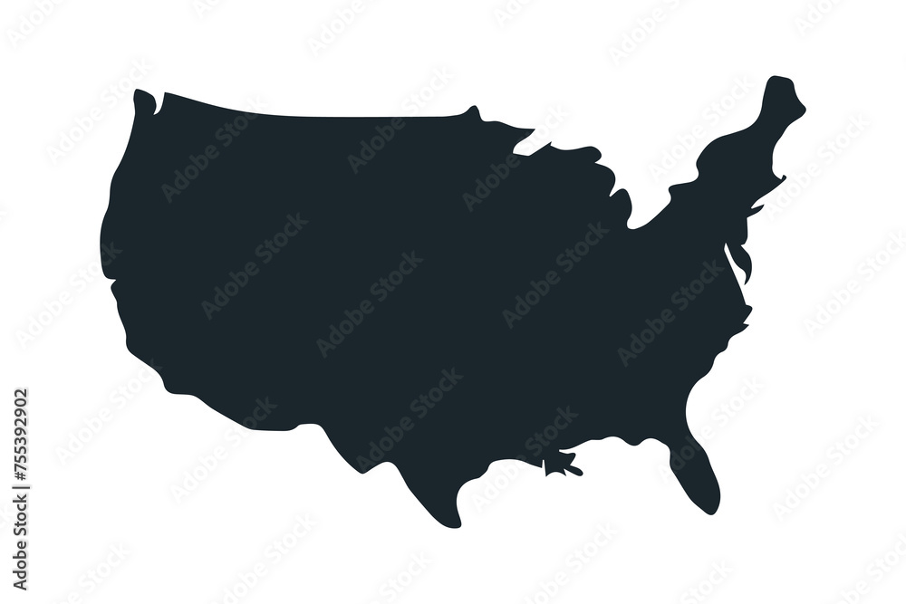 Free vector flat design usa map Stock Vector | Adobe Stock
