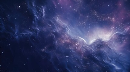 Fototapete - A beautiful view of a space scene with shining stars. Perfect for backgrounds or space-themed designs