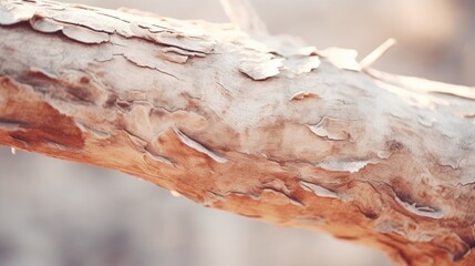 Poster - Detailed close up of a leafless tree branch, suitable for nature themes