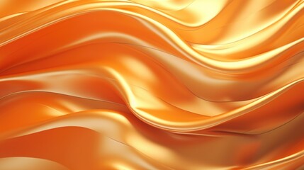 Poster - Close up view of shiny orange fabric, perfect for fashion design projects