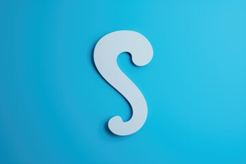 Poster - Simple white question mark on a blue background, perfect for educational or informational content
