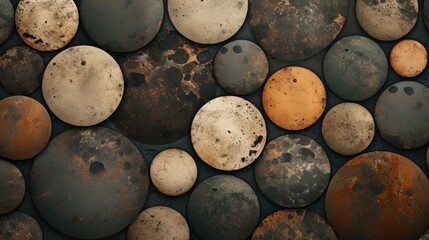 Poster - A detailed close up shot of a bunch of rocks. Perfect for backgrounds or textures