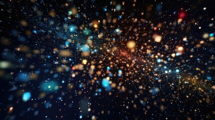 Poster - A mesmerizing image of lights suspended in the air. Perfect for adding a touch of magic to any project