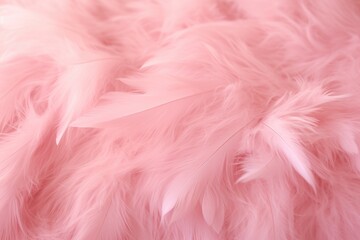 Poster - Close up of pink feathers on bed, ideal for home decor